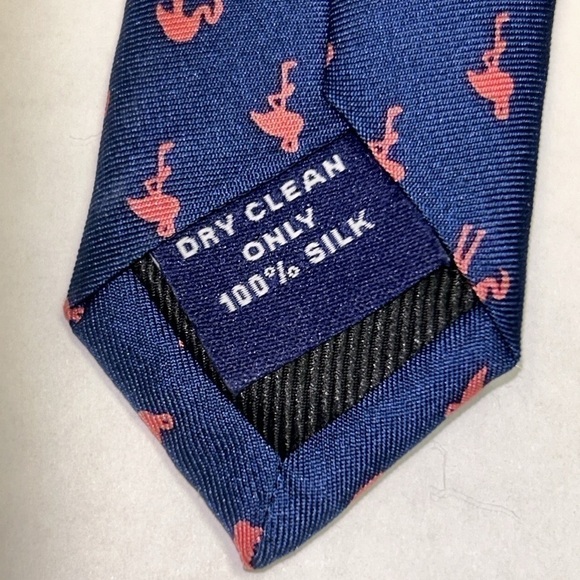 Stovel & Mason Silk Savile Row London Flamingo Print Hand finished Tie - Picture 3 of 4